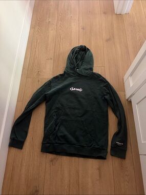 adidas Dark Green Pullover Hoodie with Front Logo